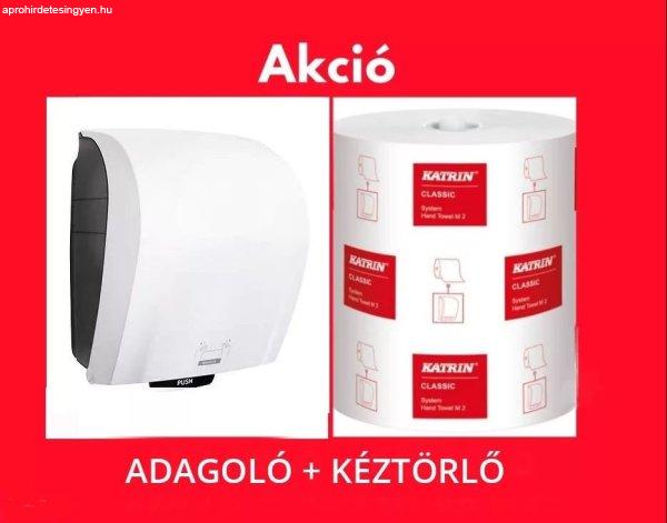 Katrin System kéztörlő csomag ajánlat Kéztörlőadagoló és
kéztörlőpapír egyben 