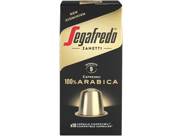 Kávékapszula Nespresso kompatibilis Segafredo 100% Arabica, alumínium
kapszula (10x5,1g) 
