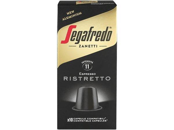 Kávékapszula Nespresso kompatibilis Segafredo Ristretto, alumínium kapszula
(10x5,1g) 
