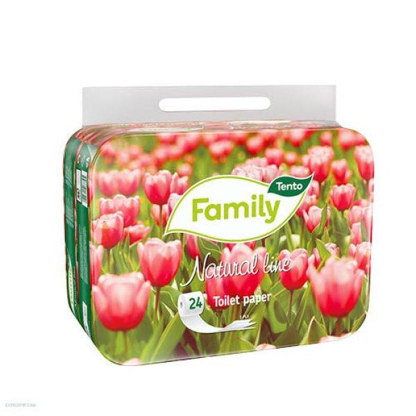 Egészségügyi papír Tento Family Natural Line 24 tekercses, 3 rétegű
