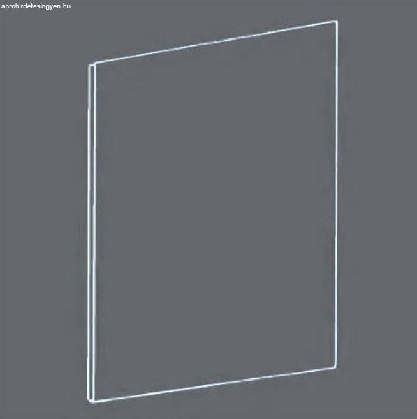 Laptartó A/4 fali plexi álló, 3 old. nyitott 2mm vastag ragasztható 4080X