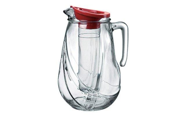 Kancsó, üveg, Rolly, 2,5l, jégtartóval és tetővel