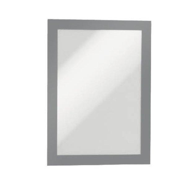 Infokeret A/5 DURAFRAME® öntapadós hátlap, mágneses előlap ezüst