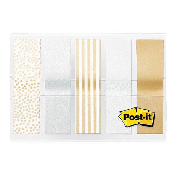 Post-it index jelölőcímke 11.9mm x 43.2mm 5x20 címke
"metálszínek" 