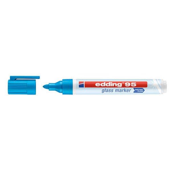 Üvegreíró marker EDDING 95 világoskék