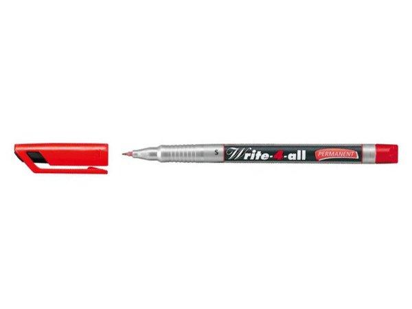 Marker permanent Stabilo Write-4-all S, 166/40, piros