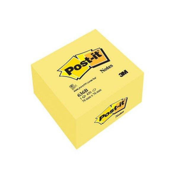 Post-it® 636B 76x76mm 450lap pasztellsárga