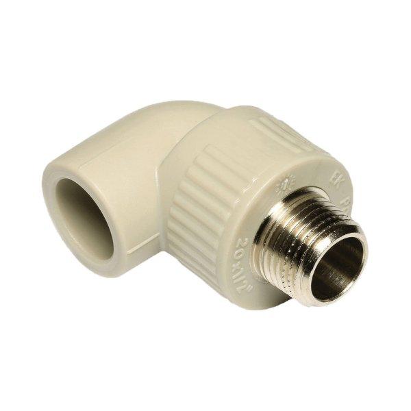 EKOPLASTIK PP-R 90° süthető könyök idom fém menettel, 20 mm x 1/2" K 
