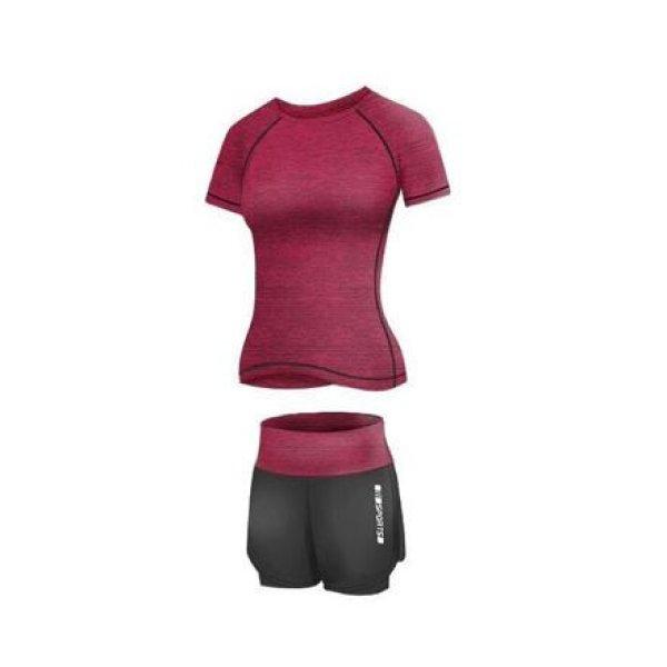 Runner Short 2W fitness szett szilva színű, L-es méret