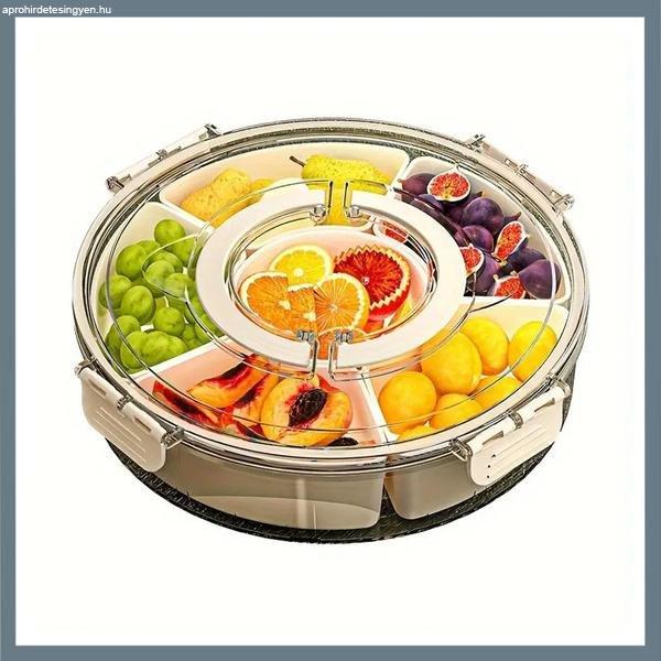 6 rekeszes snacktároló - fedeles, forgatható LW300300