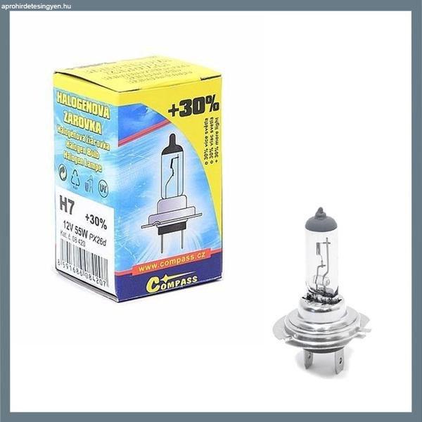 Halogén autóizzó +30% - 12V H7 55W PX26d 08420