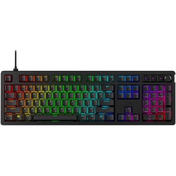 HyperX Mechanikus Billentyűzet - Alloy Rise Red US (Vezetékes, USB, 108 gomb,
HX Red switch, angol kiosztás, fekete)
