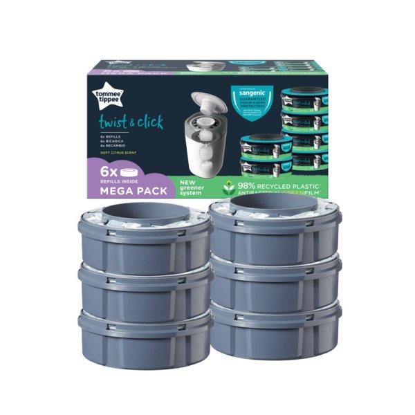 Tommee Tippee Twist & Click és Sangenic Tec pelenkatároló utántöltő
kazetta citrus 6 db
