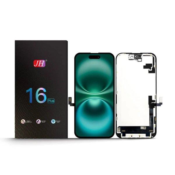 JH Apple iPhone 16 Plus (6.7) fekete LCD kijelző érintővel (FHD, removable
IC)