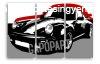 Kzzel festett POP Art festmny PORSCHE 911 3 darab por5 | k