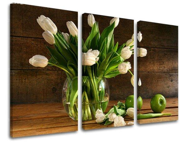 3 részes falfestmény FLOWERS XOBKV113E30