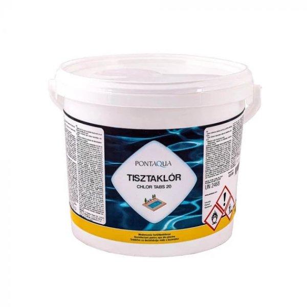 Pontaqua Tisztaklór 20g tbl klór tabletta 3kg - tiszta víz