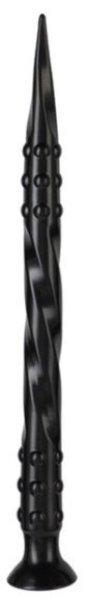 Pointed Twist M – prémium fekete dildó 50 cm hosszú