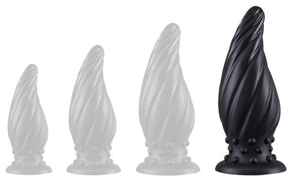 Plug Spiral Pik XL – spiral alakú, prémium dugó, fekete