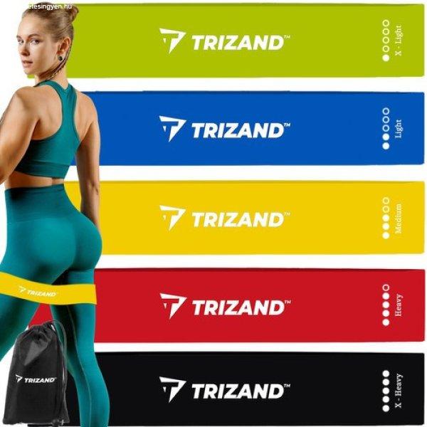 5 különböző erősségű fitnesz szalag tárolózsákban