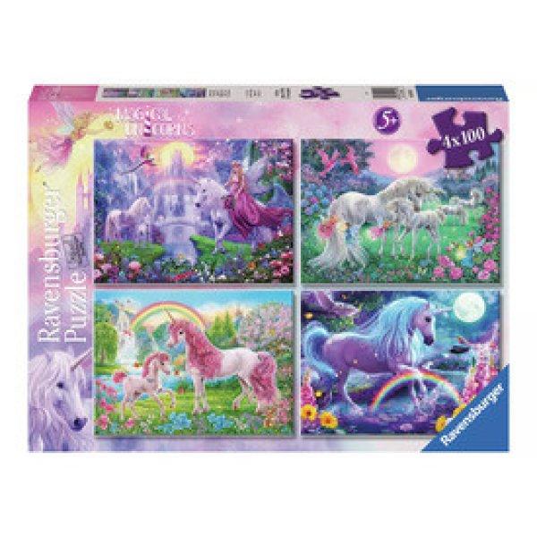 Puzzle 4x100 - Unikornisok