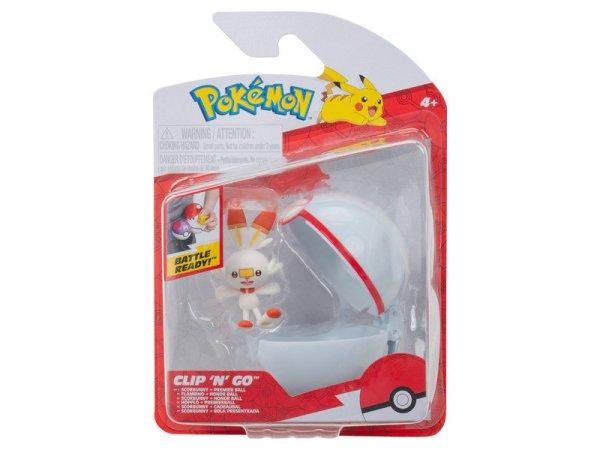 Pokémon Clip N Go - Scorbunny Premier labdával