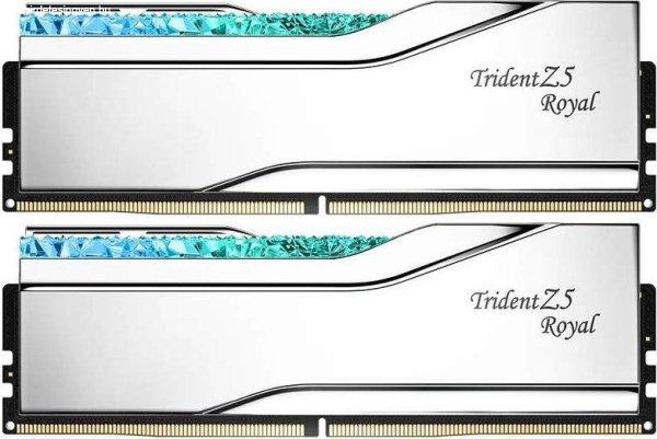 G.SKILL 32GB DDR5 6400MHz Kit(2x16GB) Trident Z5 Royal RGB Silver