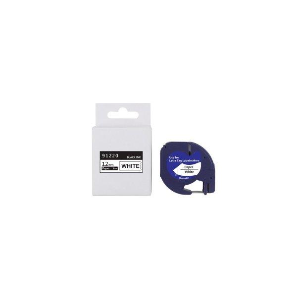 Feliratozógép szalag kompatibilis Dymo S0721510/59421 12mmx4m ECO
fekete/fehér