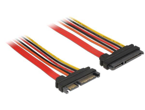 DeLock SATA 6 Gb/s 22 pin plug > SATA 22 pin receptacle (3.3 V + 5 V + 12 V)
Extension cable 10cm