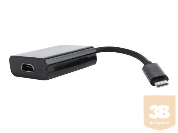 GEMBIRD A-CM-HDMIF-01 Gembird USB-C és HDMI adapter, fekete