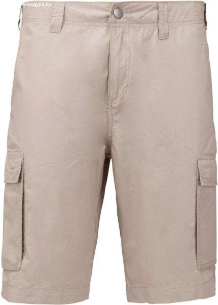 Férfi pamut bermuda sok zsebbel, Kariban KA755, Beige-44