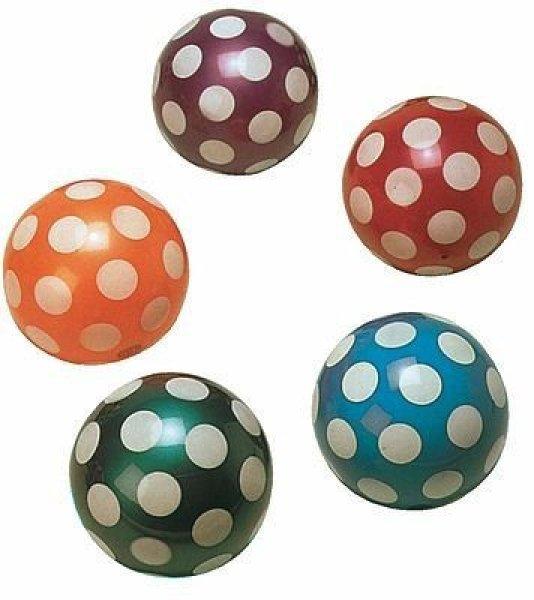 Gumilabda – pöttyös, 120 mm, szelepes, Plasto Ball