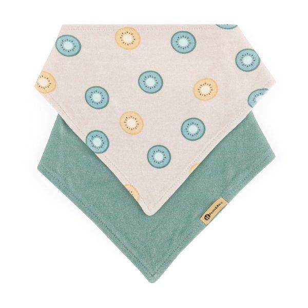 P&M Luke Nyálkendő 2 db - Beige Kiwis&Misty Green 3hó+