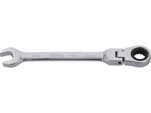 Racsnis csuklós csillag-villáskulcs 12 mm / 170 mm 72T CrV