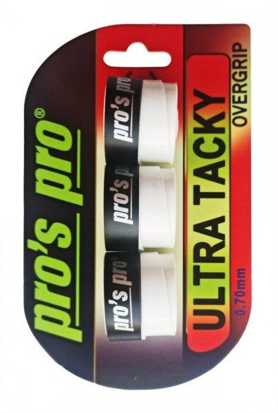 Pro's Pro Ultra Tacky fedőgrip, 3 db, fehér