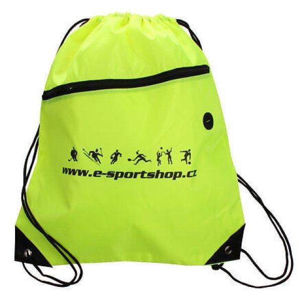 Jógatáska logóval ellátott sporttáska fluo zöld változat 38279
