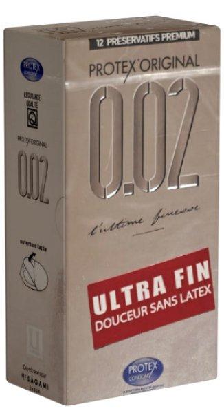 Protex Single: Original 0.02 Ultime Finesse, 12 latex free condoms
