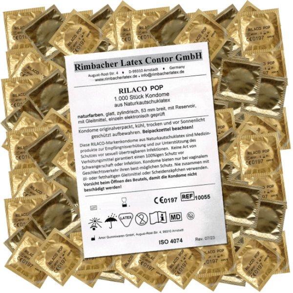 Rilaco Bulk-Pack: Pop (Nature), 1000 lubricated condoms