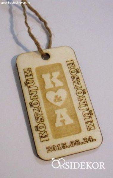 Fa kulcstartó köszönetajándék