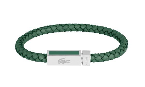 Lacoste Zöld bőrkarkötő férfiaknak Rockel 2040449