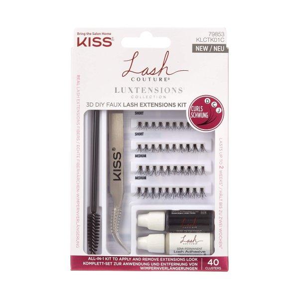 KISS Készlet műszempilla felvitelére Lash Couture LuXtension Cluster Kit