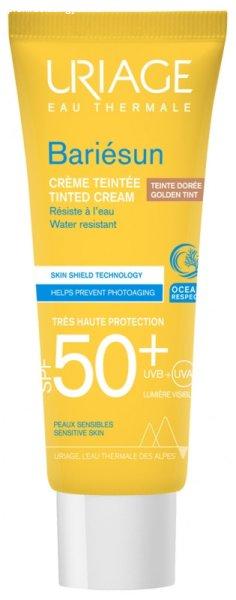 Uriage Fényvédő krém arcra SPF 50+ Bariesun Golden Tint (Tinted Cream) 50 ml