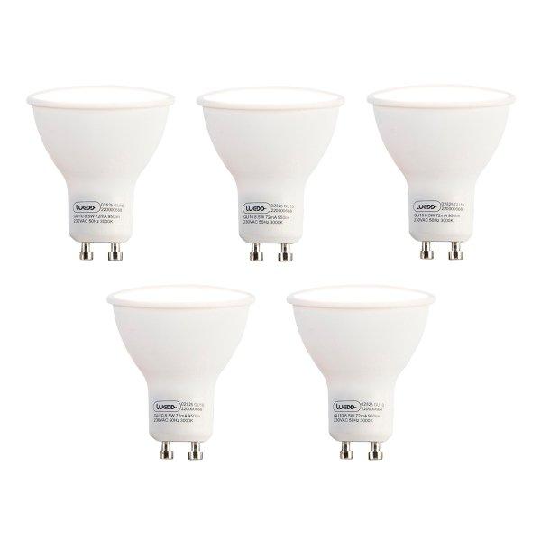 5 db GU10 LED izzó szett 8,5W 950lm 3000K