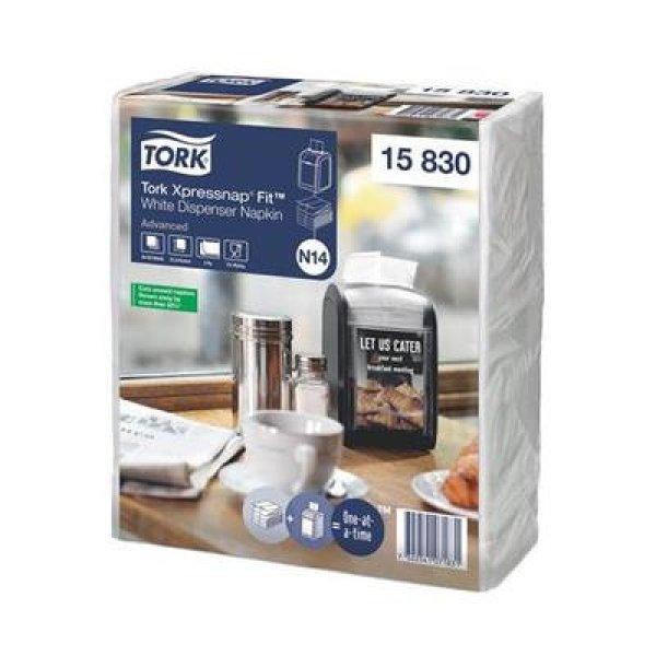 Szalvéta, adagolós, 2 rétegű, 21,3x16,5 cm, N14 rendszer, Advanced, TORK
"Xpressnap Fit®", fehér