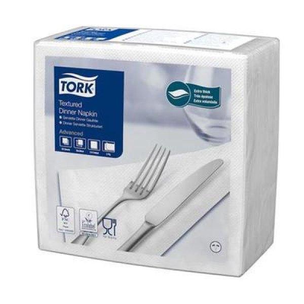 Szalvéta, 1/4 hajtogatott, 2 rétegű, 39,5x39 cm, Advanced, TORK
"Texturált Dinner", fehér