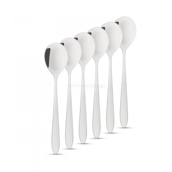 Rozsdamentes acél kávéskanál / desszertes kanál - 137 x 30 mm - 6 db /
csomag