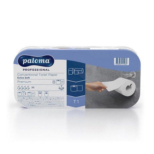 Toalettpapír, WC papír, 8 tekercs, 3 réteg, 250 lap, Paloma Professional
Extra puha - KARTON