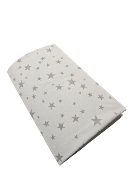 Pamut strech lepedő 60x120-70x140cm - Szürke Csillagok