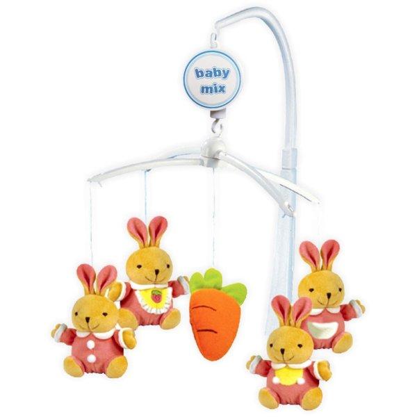 Körhinta a kiságy fölé Baby Mix nyuszik
