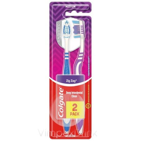 Colgate fogkefe ZigZag Plus közepes 1+1db